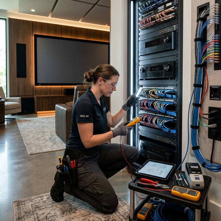 home movie theater installation